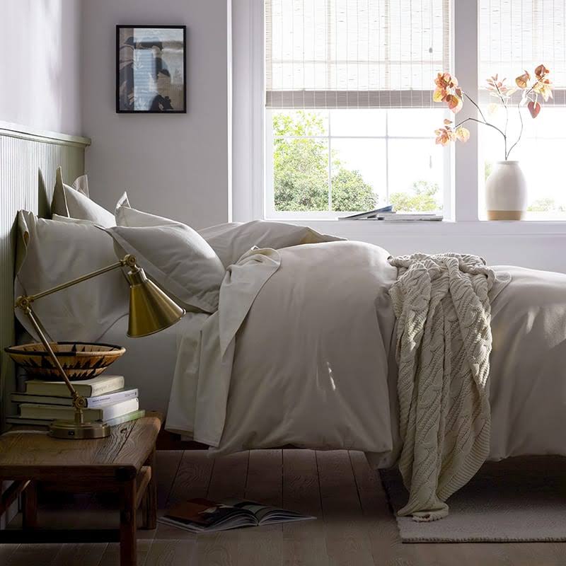 Cloud Blue Cotton Flannel Twin Duvet Cover T55665