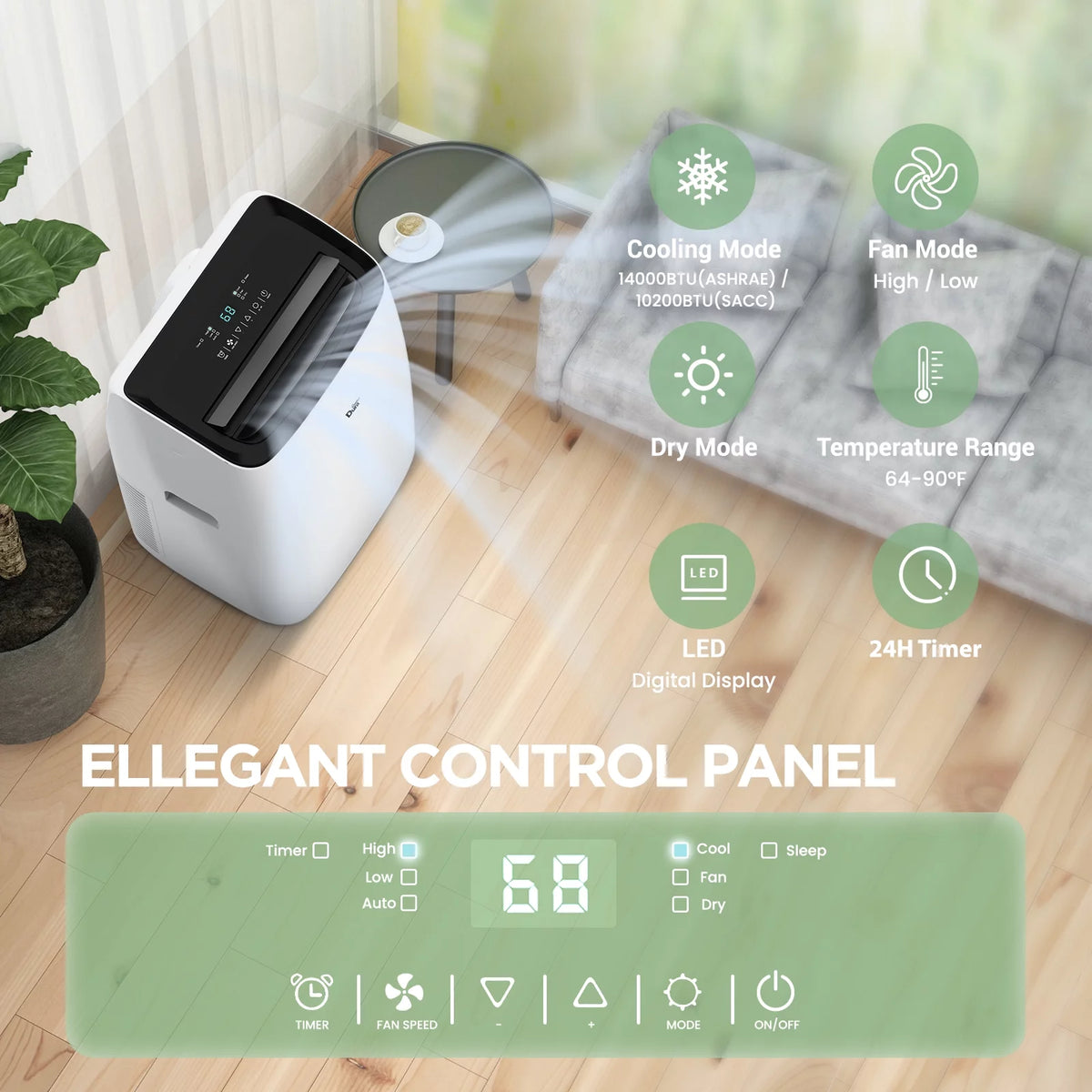 Wifi Portable Air Conditioners 8150BTU X5235