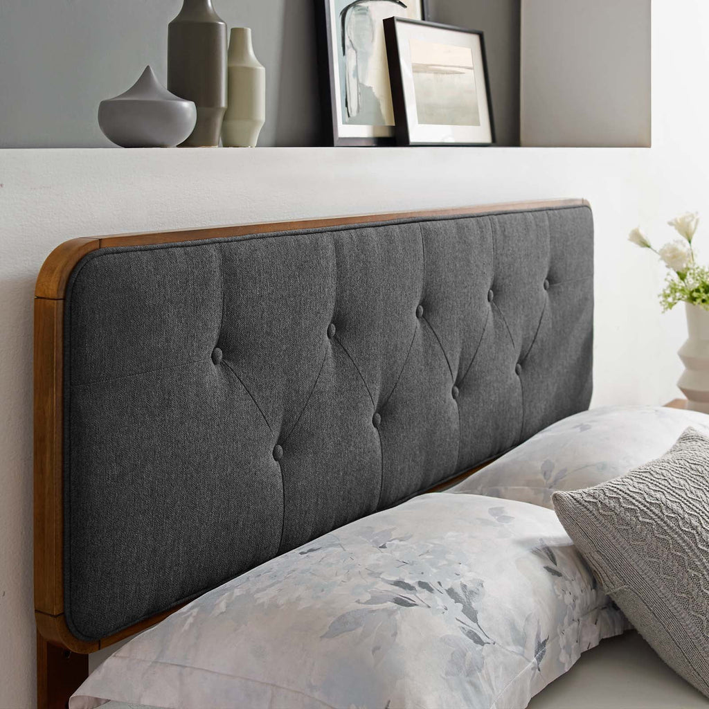 Full Size Tufted Wood Fabric Headboard J97517