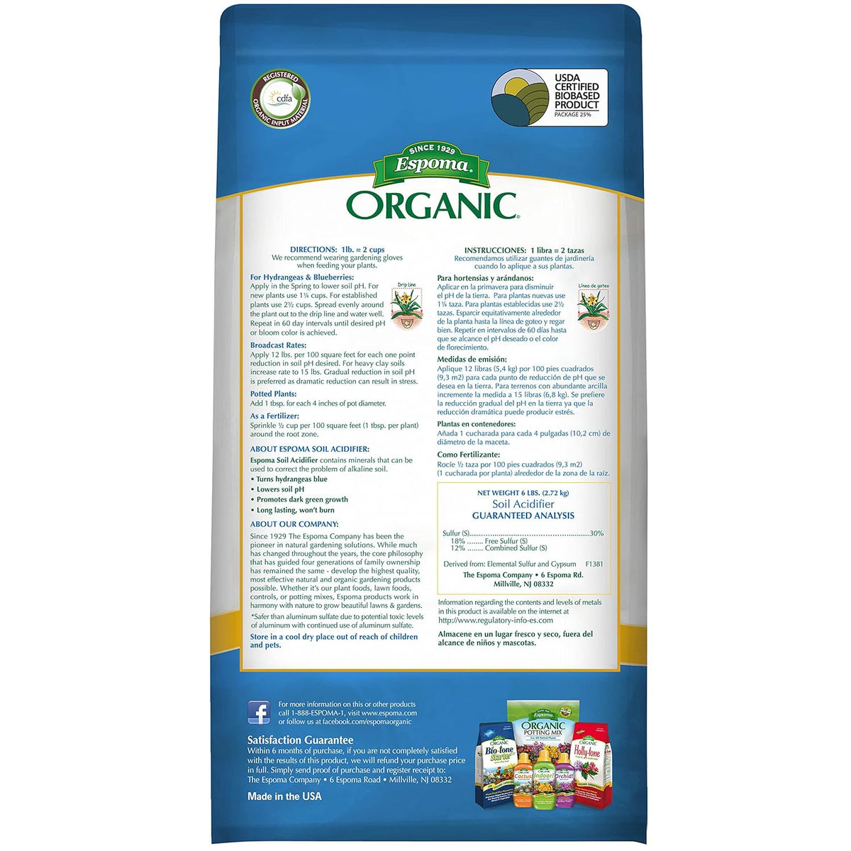 Organic Soil Acidifier 6 Lb. Y969