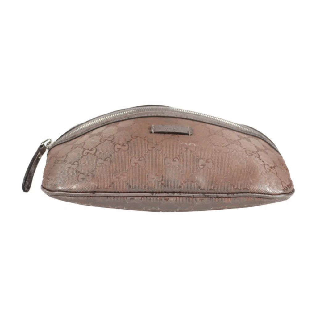Pink Beige PVC Leather Waist Bag O826