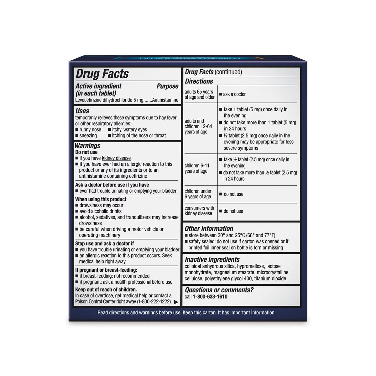 24 Hour Antihistamine 5 mg Tablets A1207