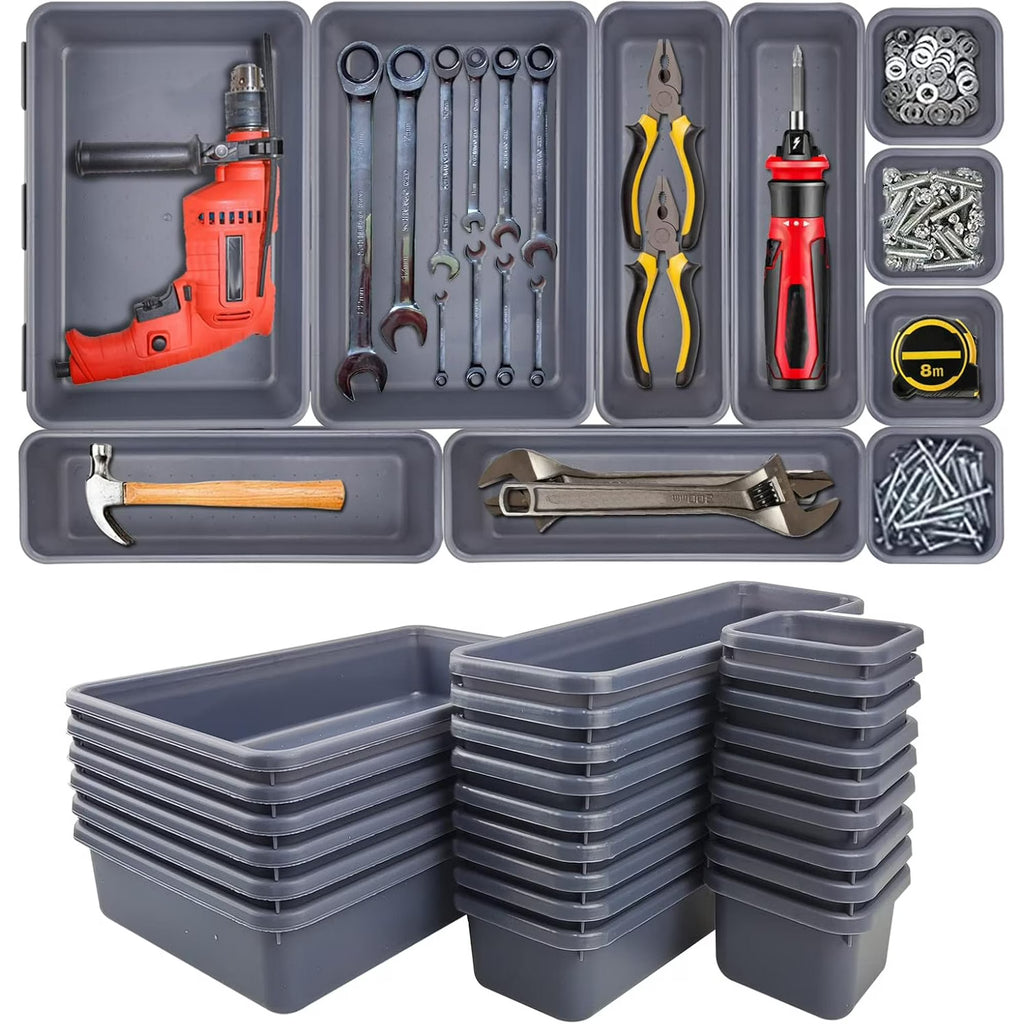 24 Pack Tool Box Organizer with Tray Dividers L764386