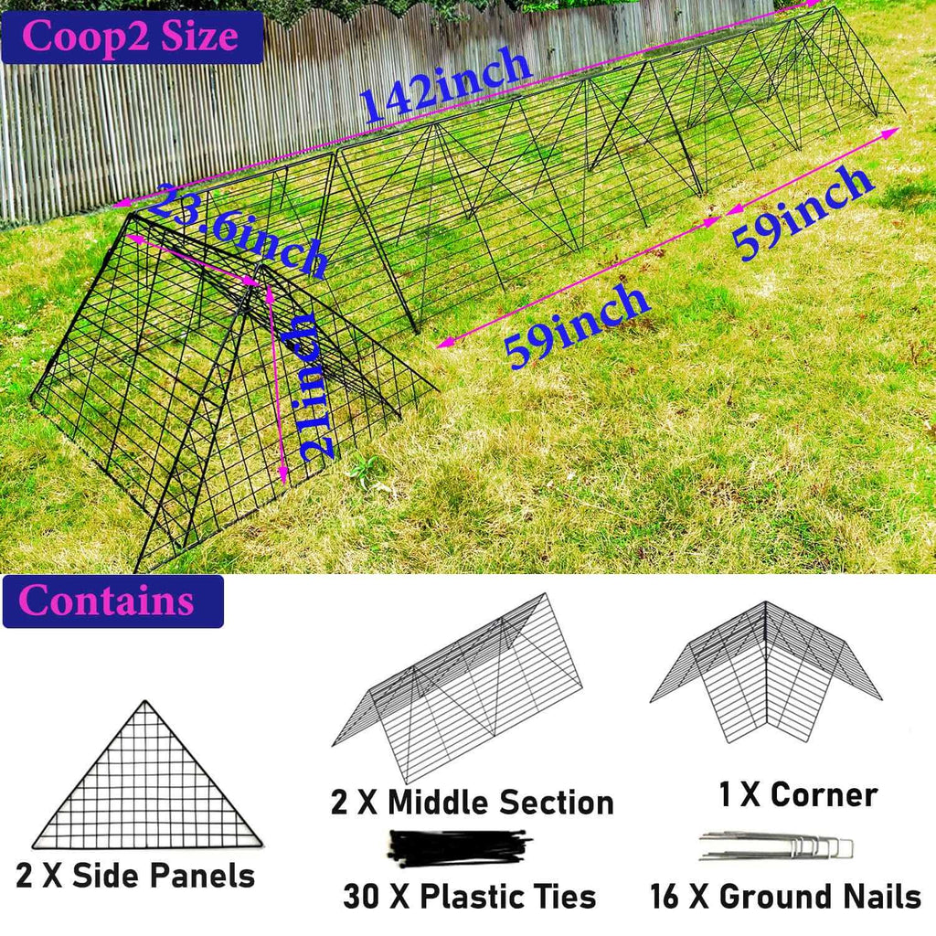 Chicken Tunnels for Yard Chicken Run Coop Tunnel A5268
