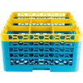 Yellow Color-Coded Glass Rack with 4 Extenders F2847