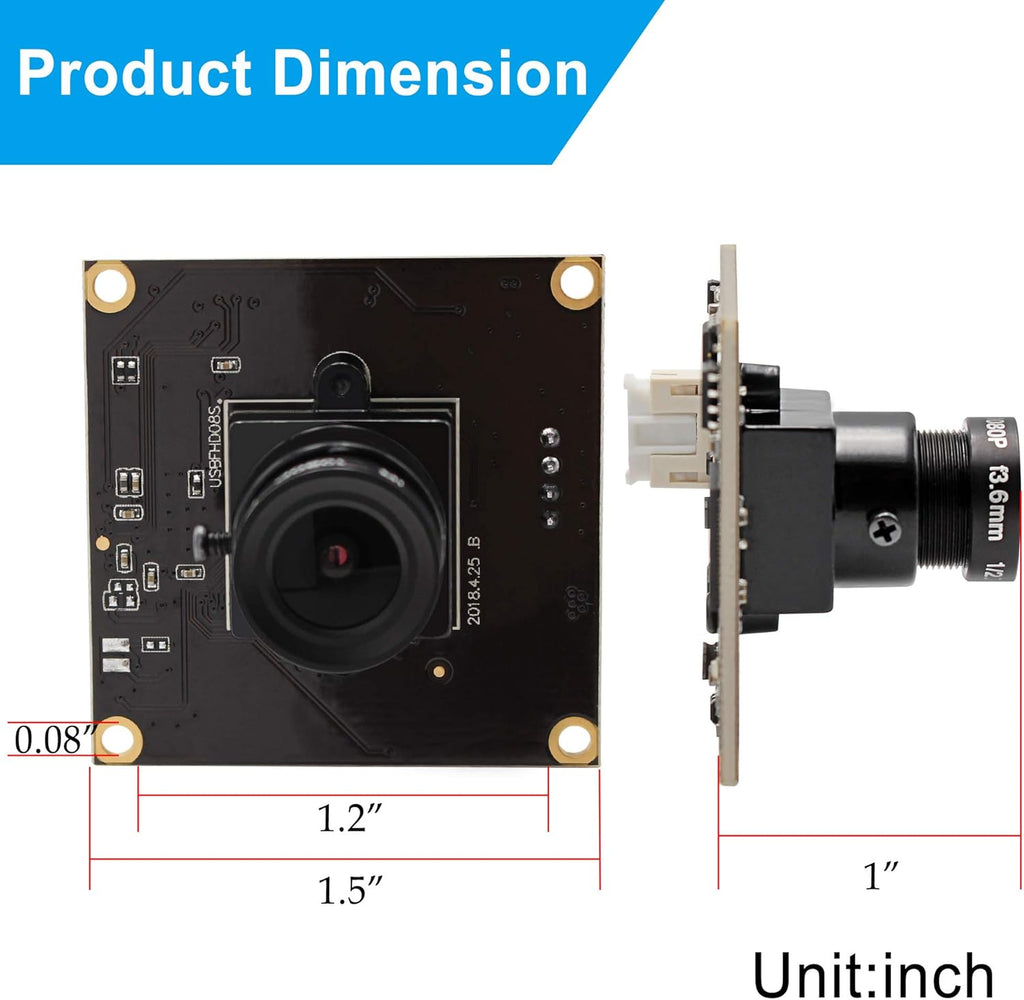 USB 2MP Web Camera Module 640x360 260fps 1080P B126