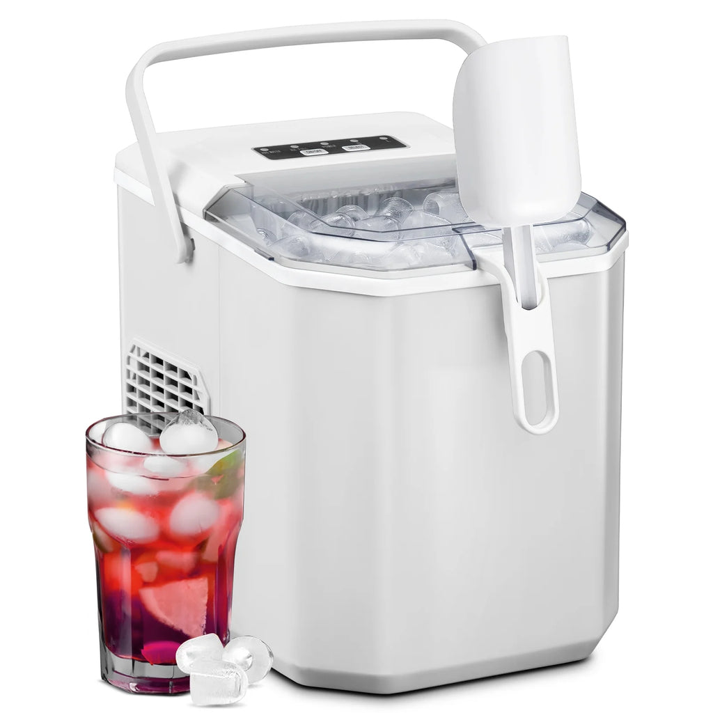 Countertop Portable Ice Maker with Handle and Ice Scoop, Black I1200