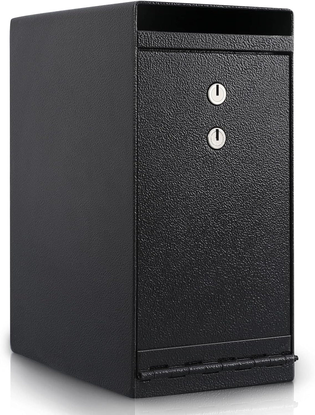 Dual Key Lock Anti-theft Drop Slot Steel Safe Matte Black J8438