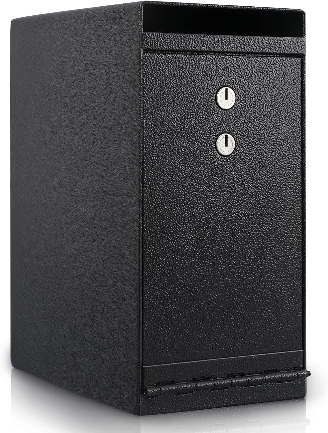 Dual Key Lock Anti-theft Drop Slot Steel Safe Matte Black J8438