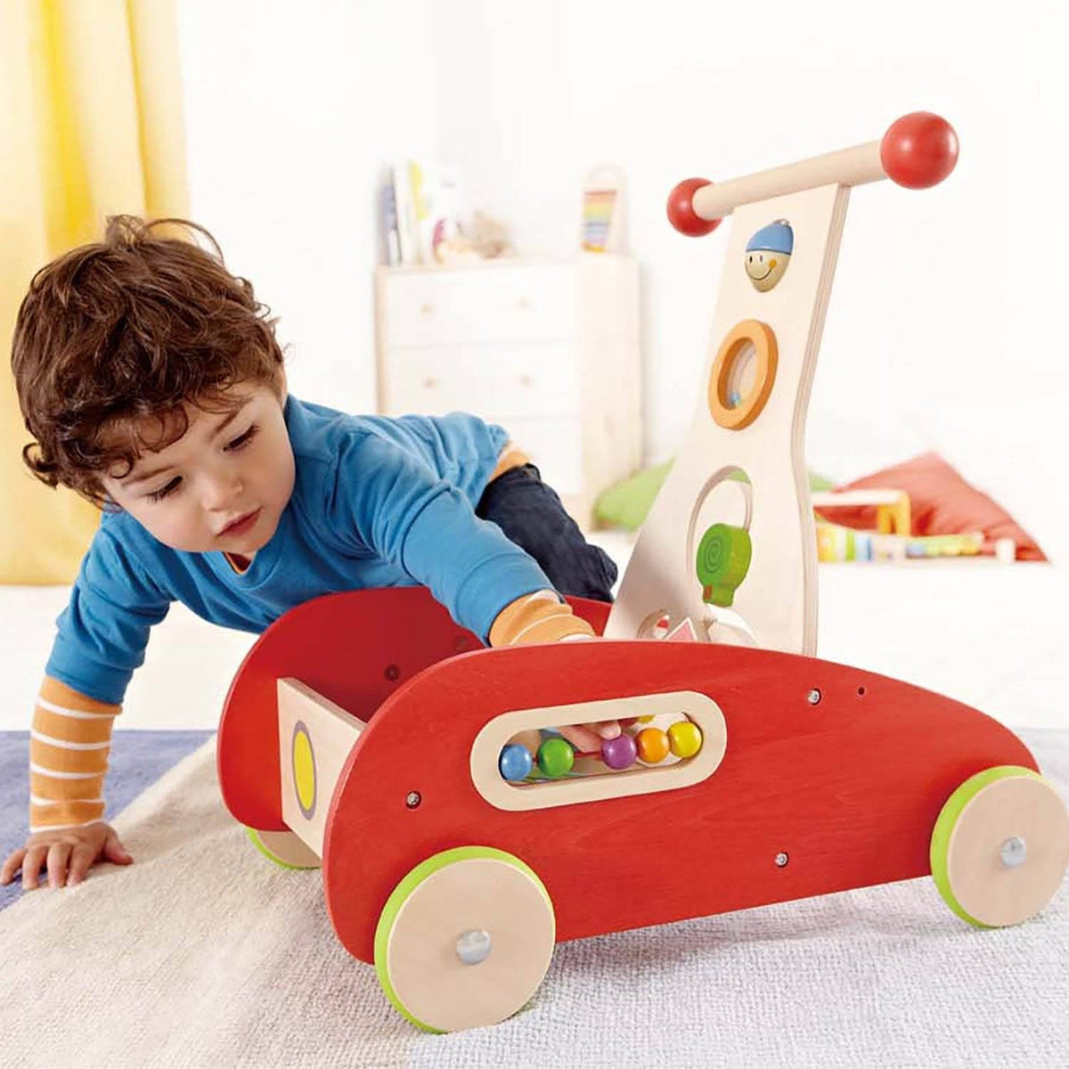 Toddler Push & Pull Toy Walker Cart with Blocks (2 Pack) M98049