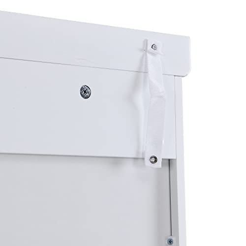 White 72.4-inch Tall Storage Cabinet with 4 Doors and Adjustable Shelves F71606