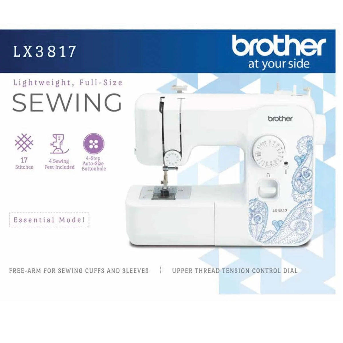 Portable Full-Size 17-Stitch Sewing Machine I241