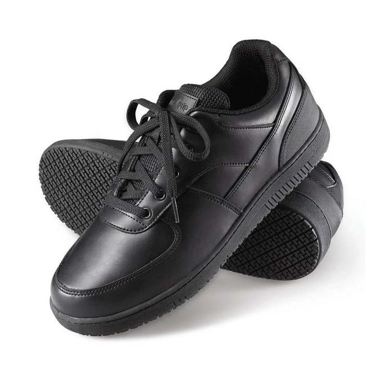 Black Wide Slip-Resistant Work Shoes O4026