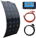 100W Flexible Solar Panel with 10A Charge Controller and Cables T7531