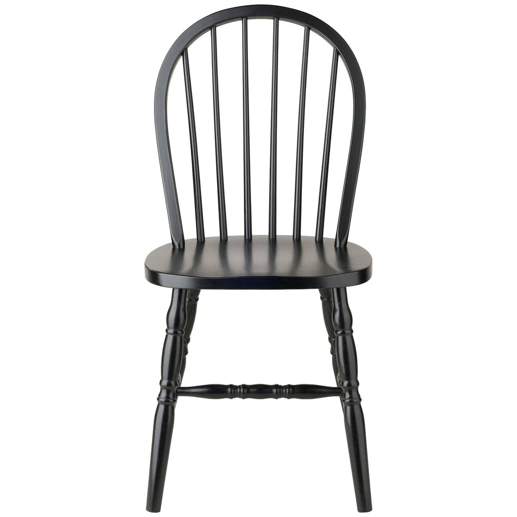 Set of 2 Windsor Chairs Black V80633