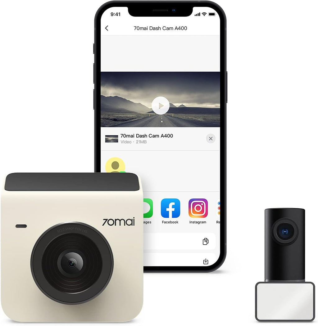 Gray 2K QHD Dash Cam with WiFi Z735572