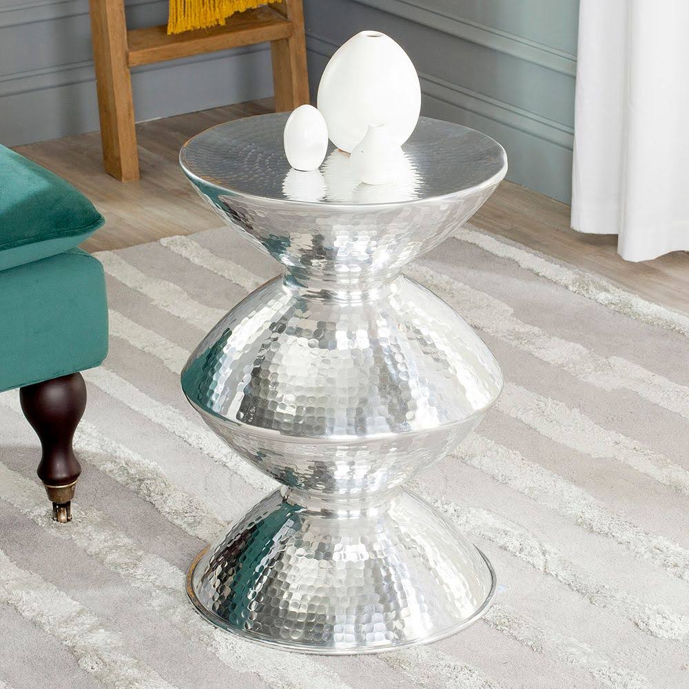 Silver Metal Table Stool L394