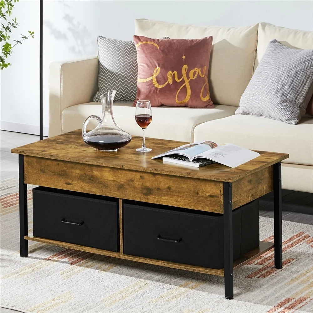 Lift Top Wood Coffee Table with Storage Baskets Z476987