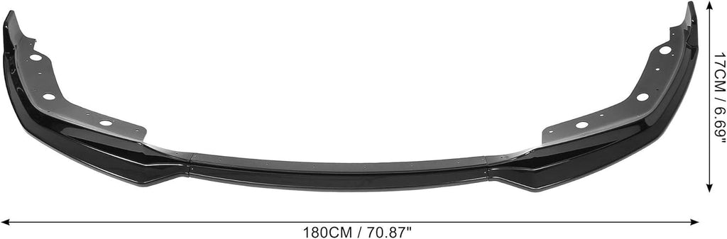 Glossy Black Car Front Bumper Bottom Lip Spoiler Splitter Pack of 2 M184488