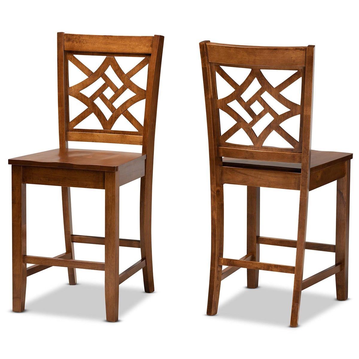 2-Piece Counter Stool Set - Walnut Y1244