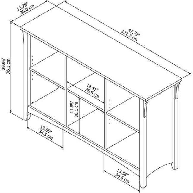 Antique White 6 Cube Organizer S164382