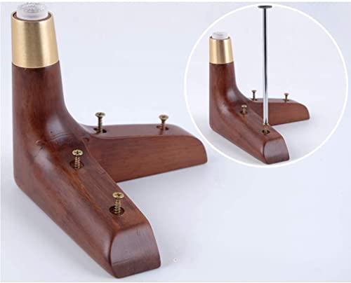 Set of 4 Solid Wood Furniture Legs, Walnut T858242