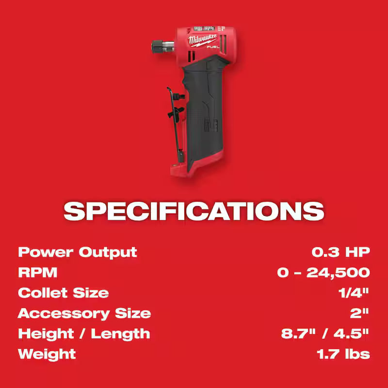 12V Lithium-Ion Brushless Cordless 1/4 in. Right Angle Die Grinder W866