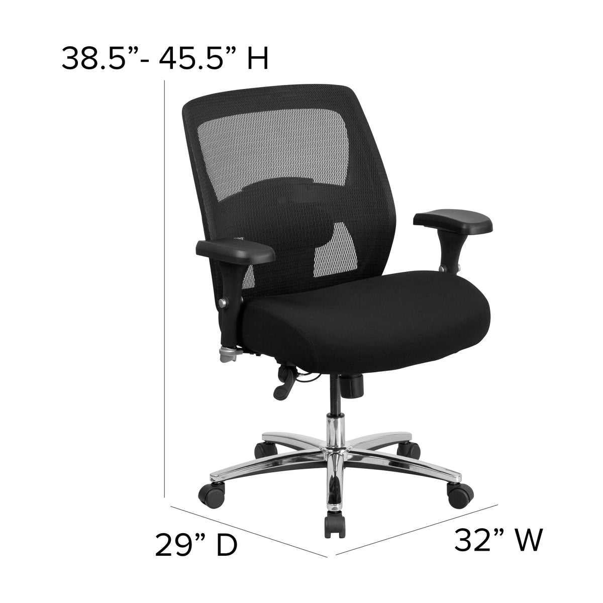Black Mesh Ergonomic Office Chair I340