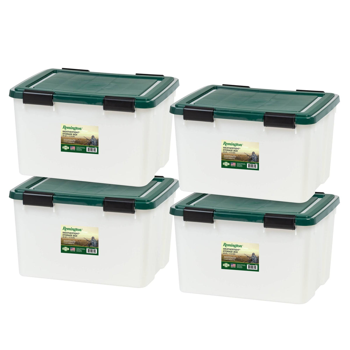 46 Quart Weathertight Storage Box 4-Pack D690896