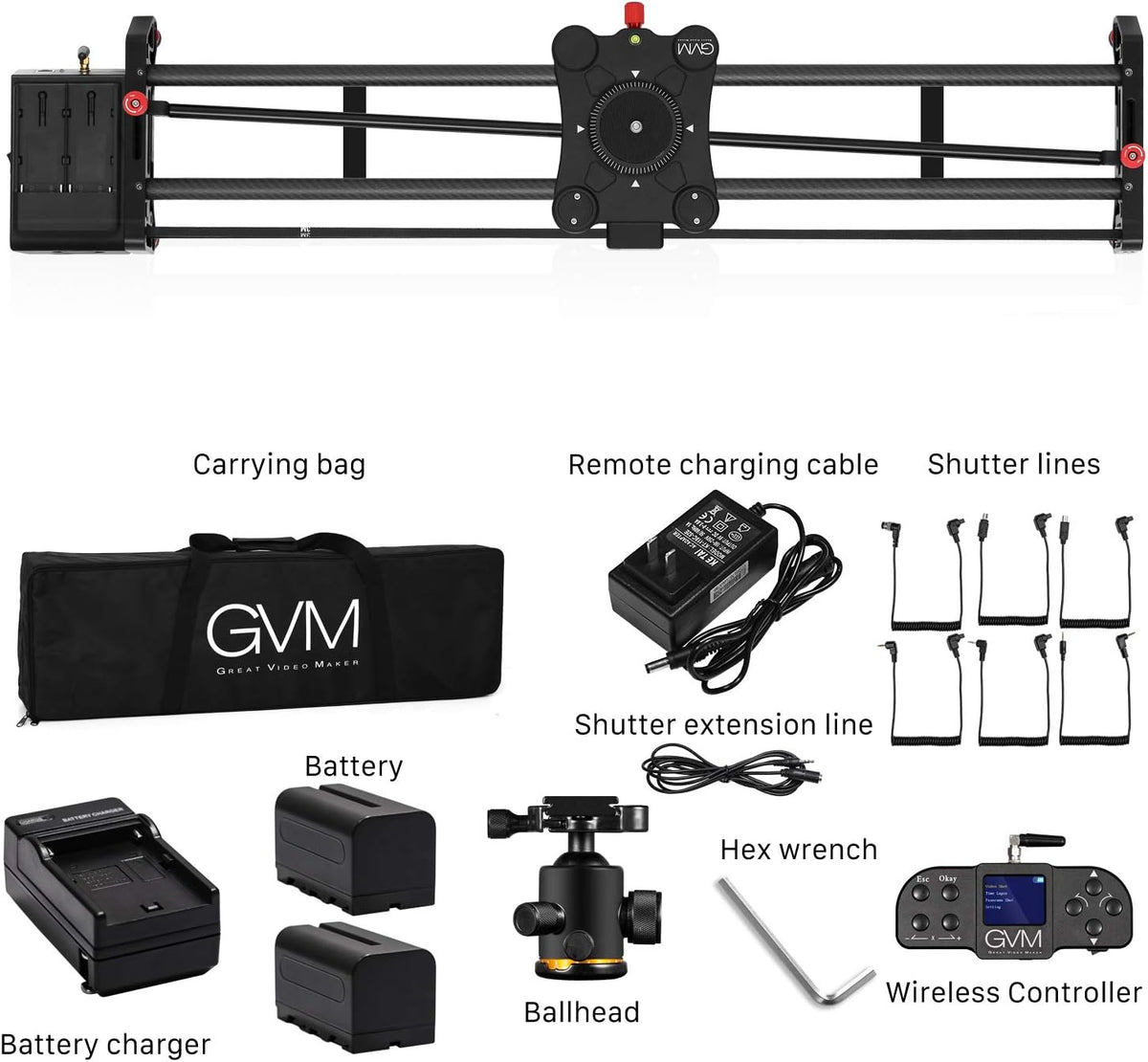 Wireless Carbon Fiber Motor Camera Slider W540