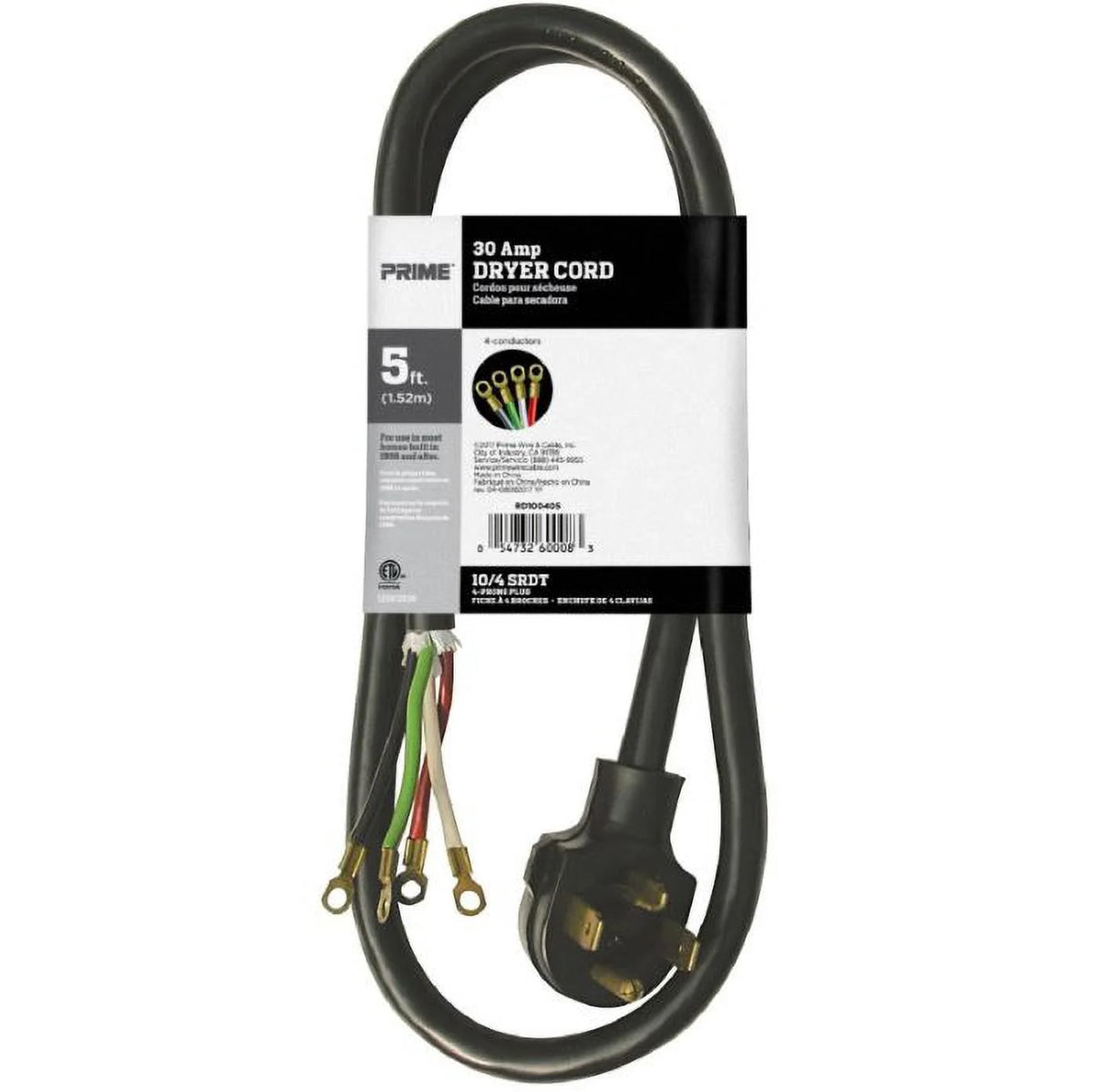 3 Pack 30 Amp 4-Wire Dryer Cord A7113