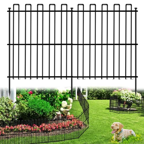 No Dig Animal Barrier Fence, 13in x 37ft Rustproof Metal Garden Edging I782