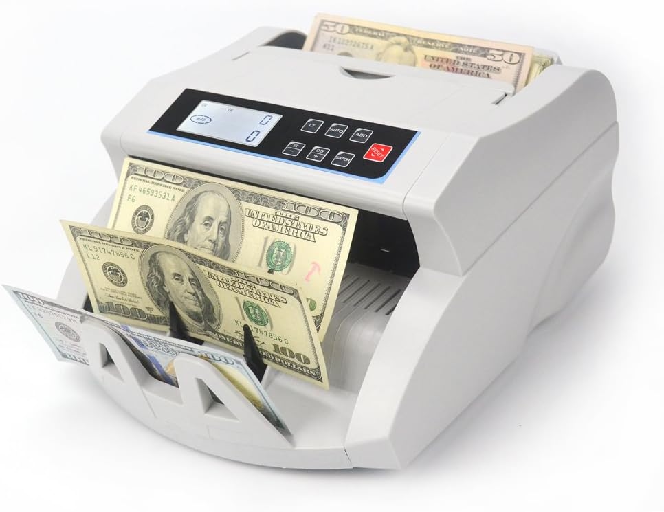 Money Counter Machine with UV/MG/IR/DD Counterfeit Detection, LCD Display Z9110