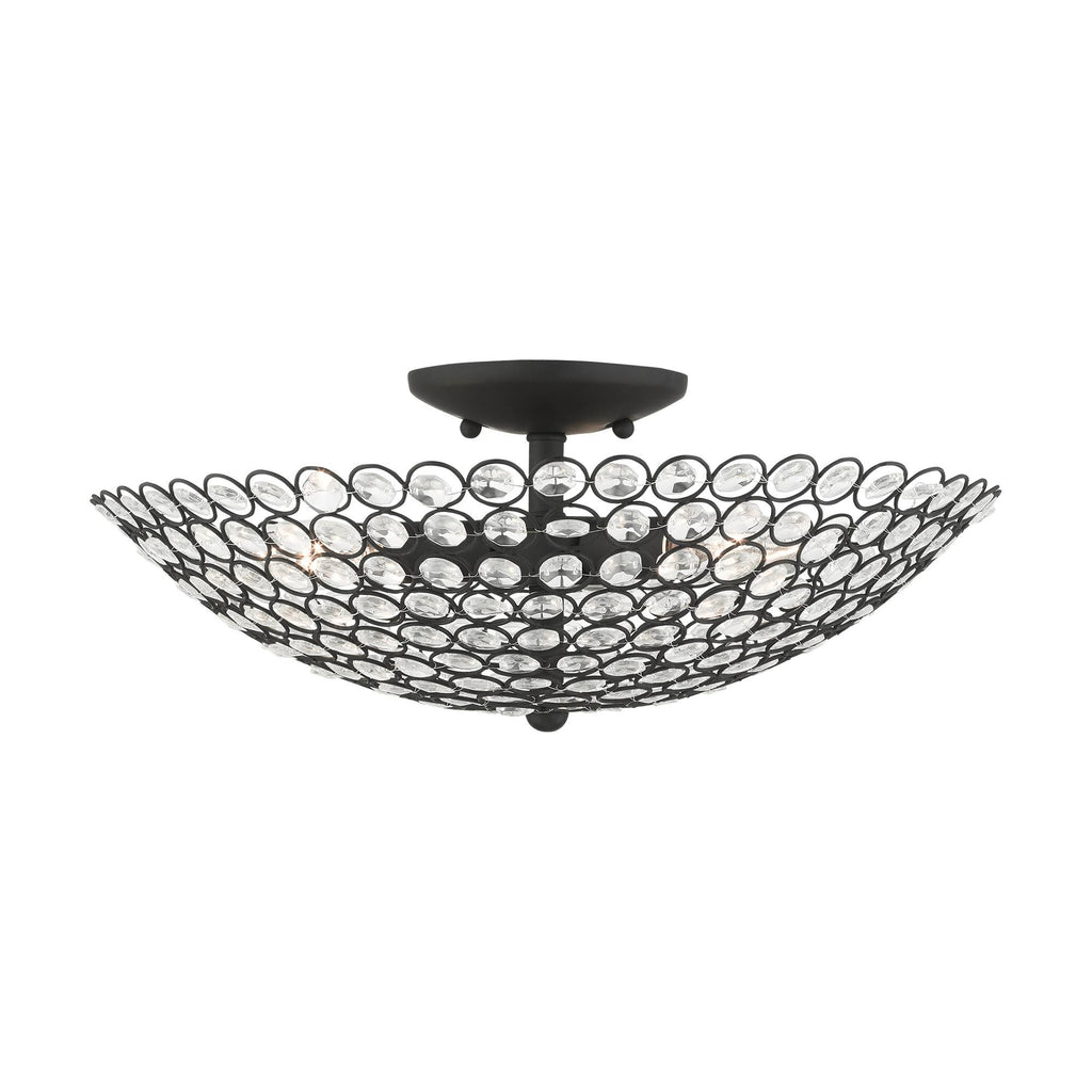 3 Light Semi-Flush Mount Black G50366
