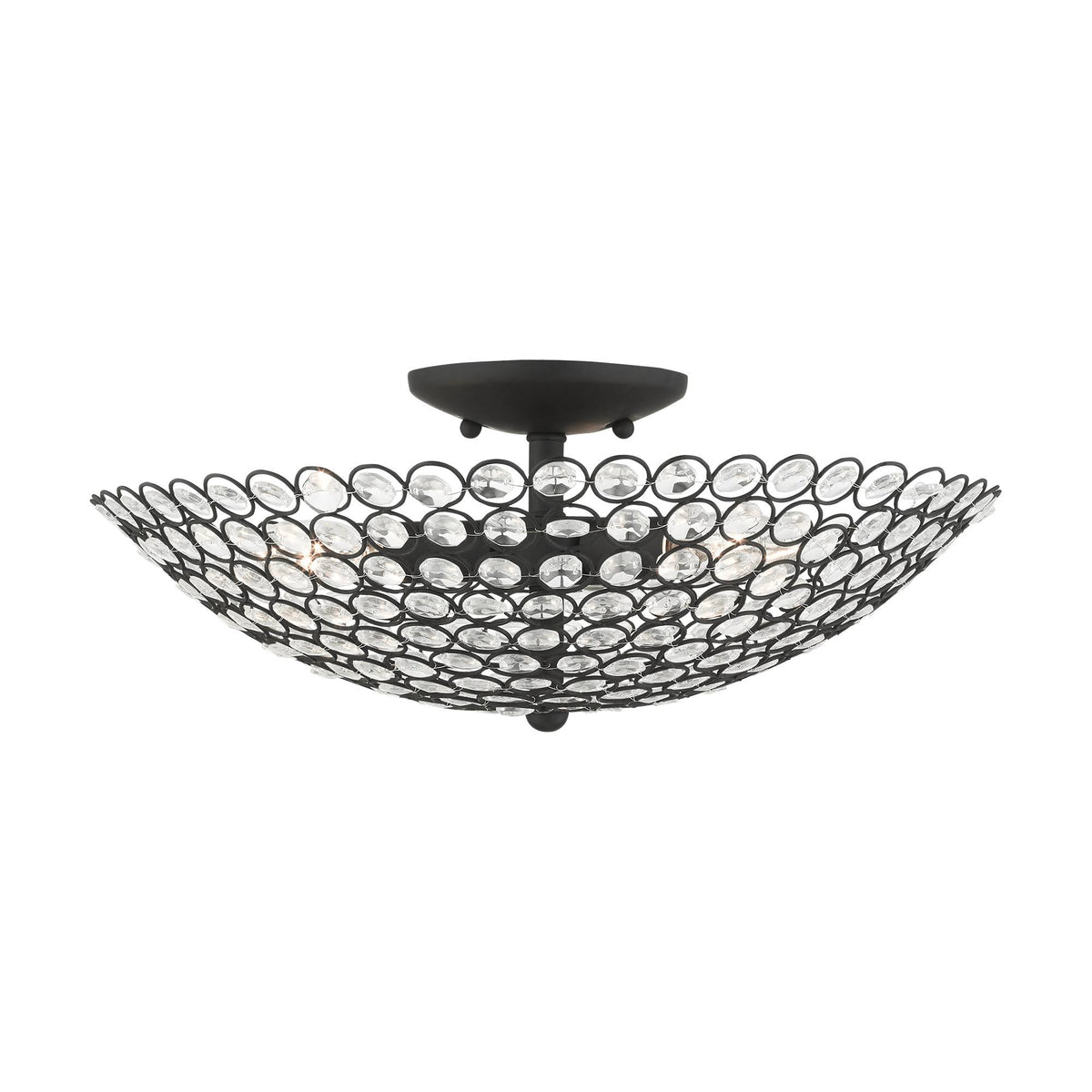 3 Light Semi-Flush Mount Black G50366