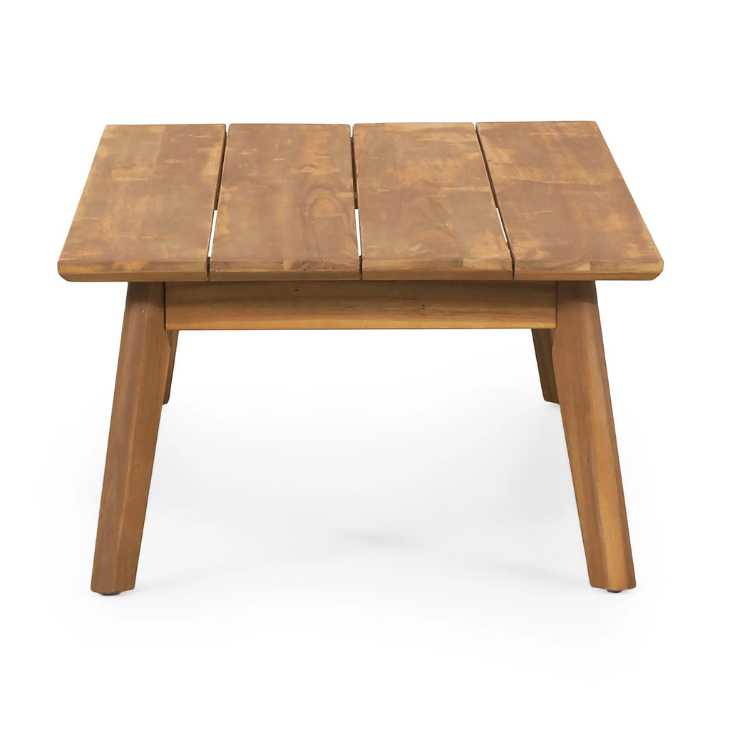 Acacia Wood Loveseat and Coffee Table Set with Cushions N8958