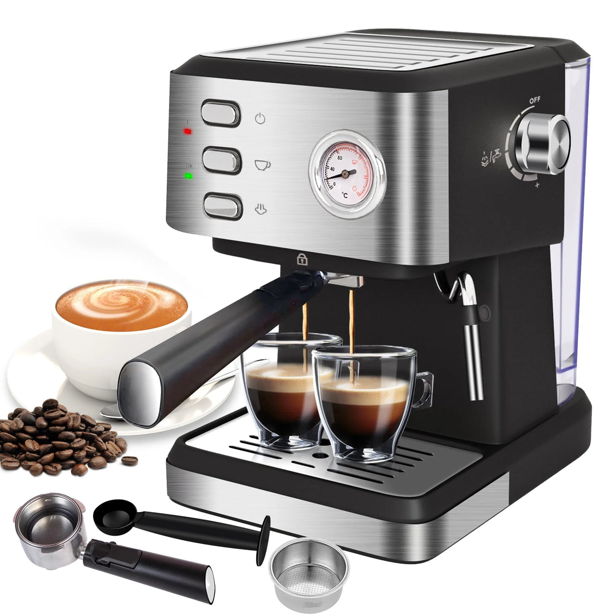 20 Bar Espresso Machine with Milk Frother W3217