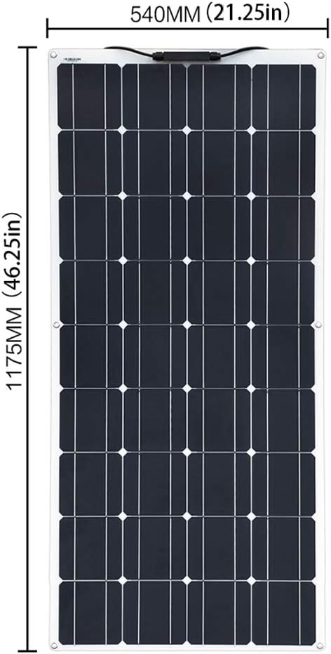 100W Flexible Solar Panel with 10A Charge Controller and Cables T7531