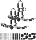 Kayak Roof Rack for 2 Kayaks Folding Aluminum Kayak Carrier J Bar with Paddle Holder M930691