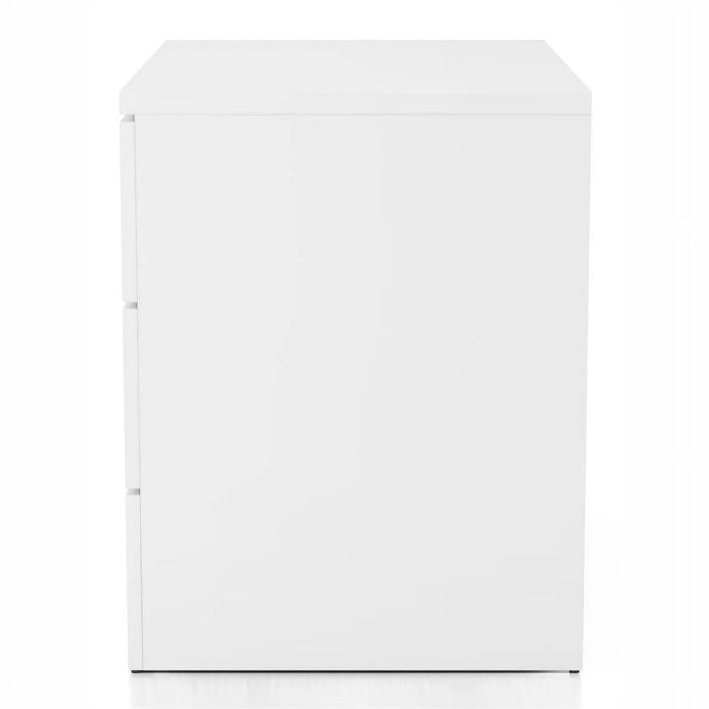 White Wood 2-Drawer Nightstand U8247