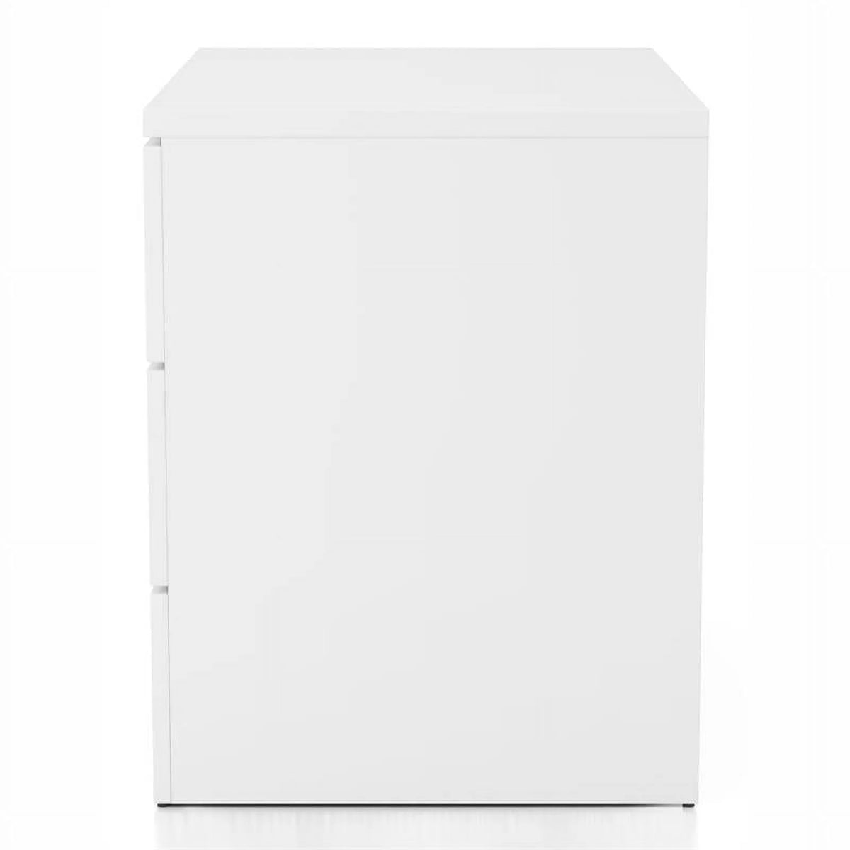 White Wood 2-Drawer Nightstand U8247