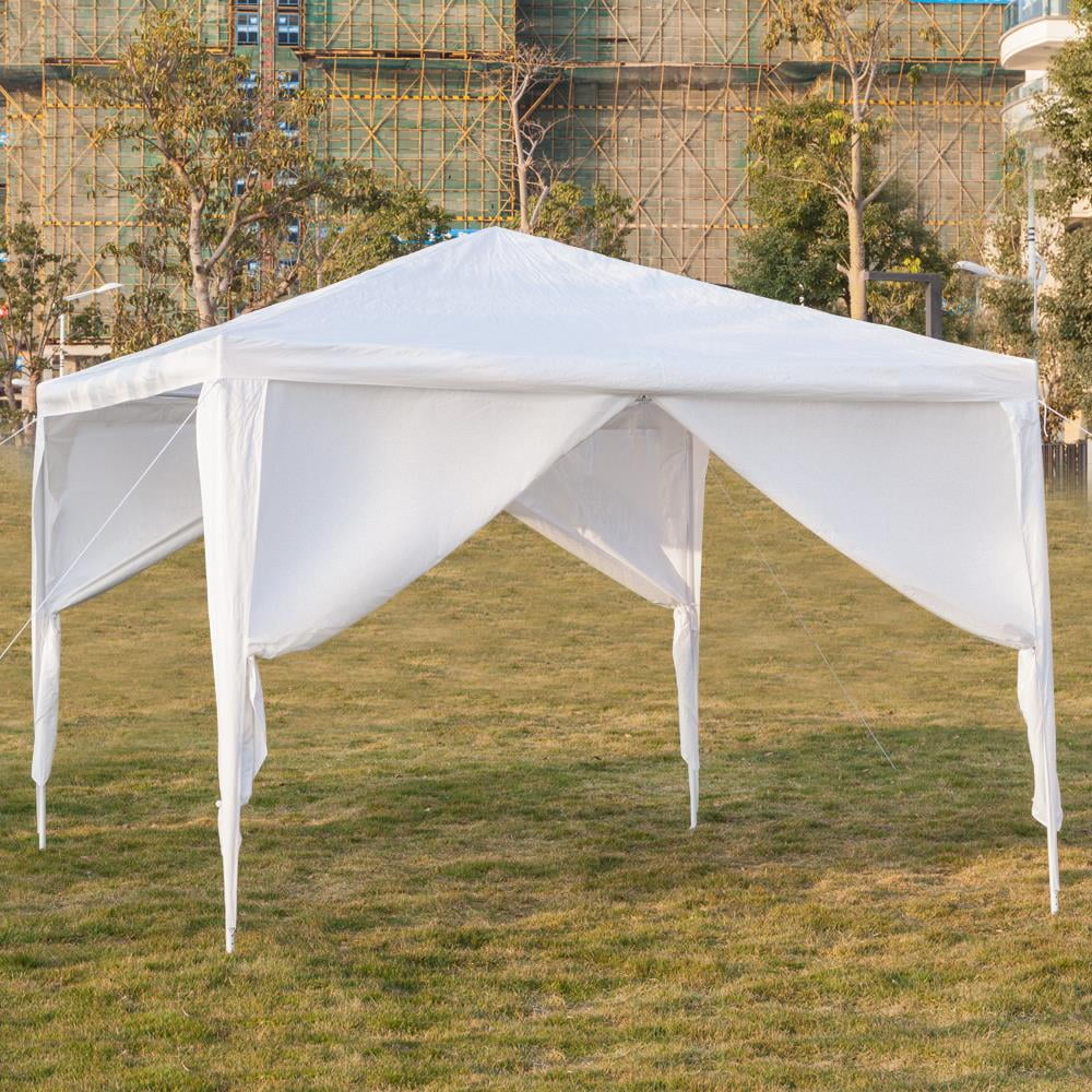 10' x 10' White Canopy Tent with 4 SideWalls M6880