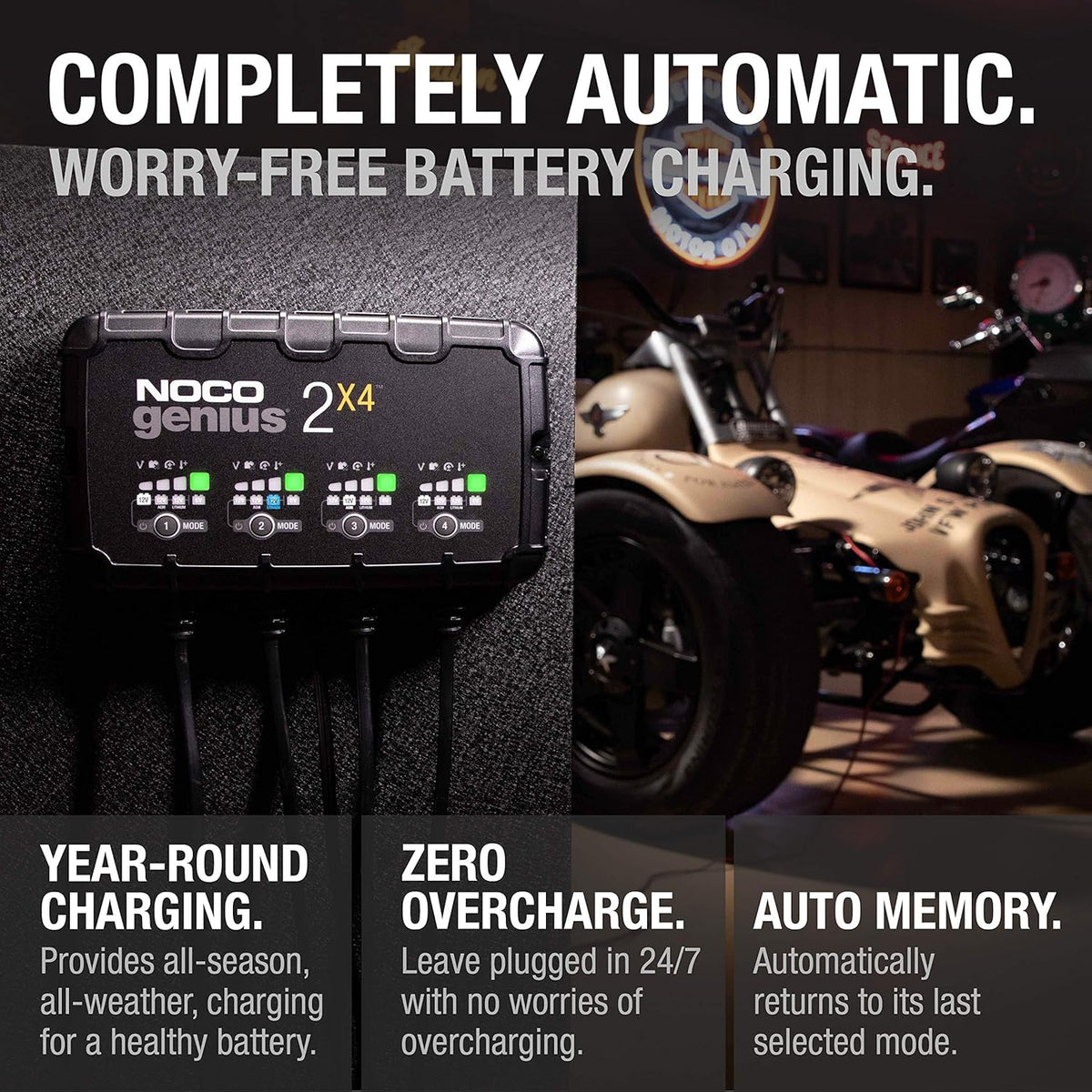 4-Bank 8-Amp Smart Battery Charger O8133