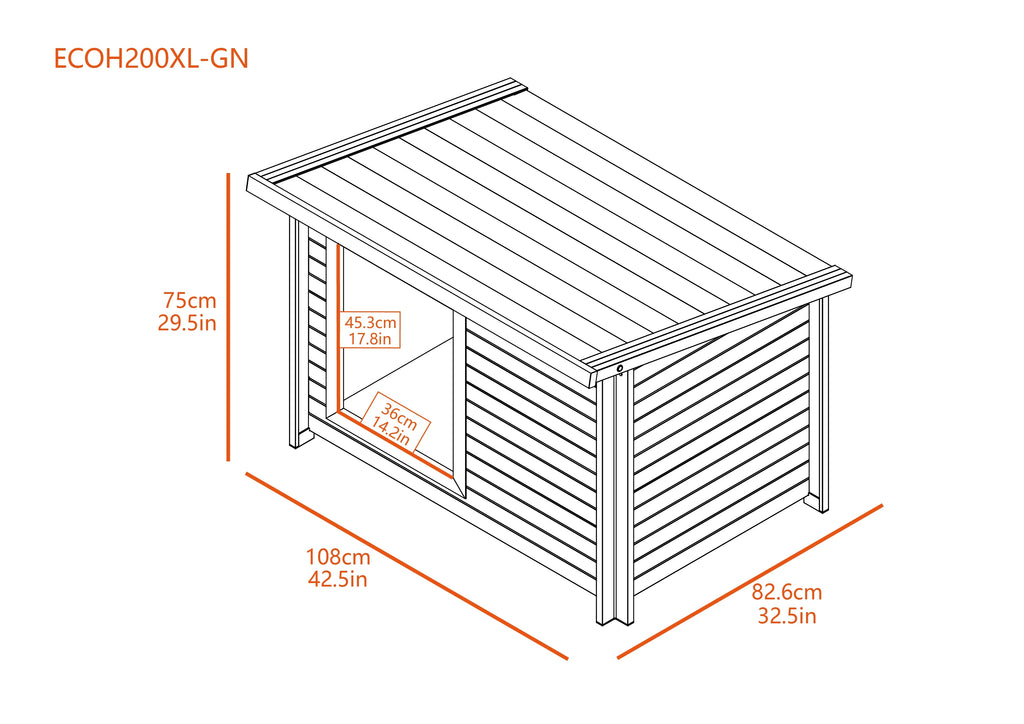X-Large Gray Dog House L57496