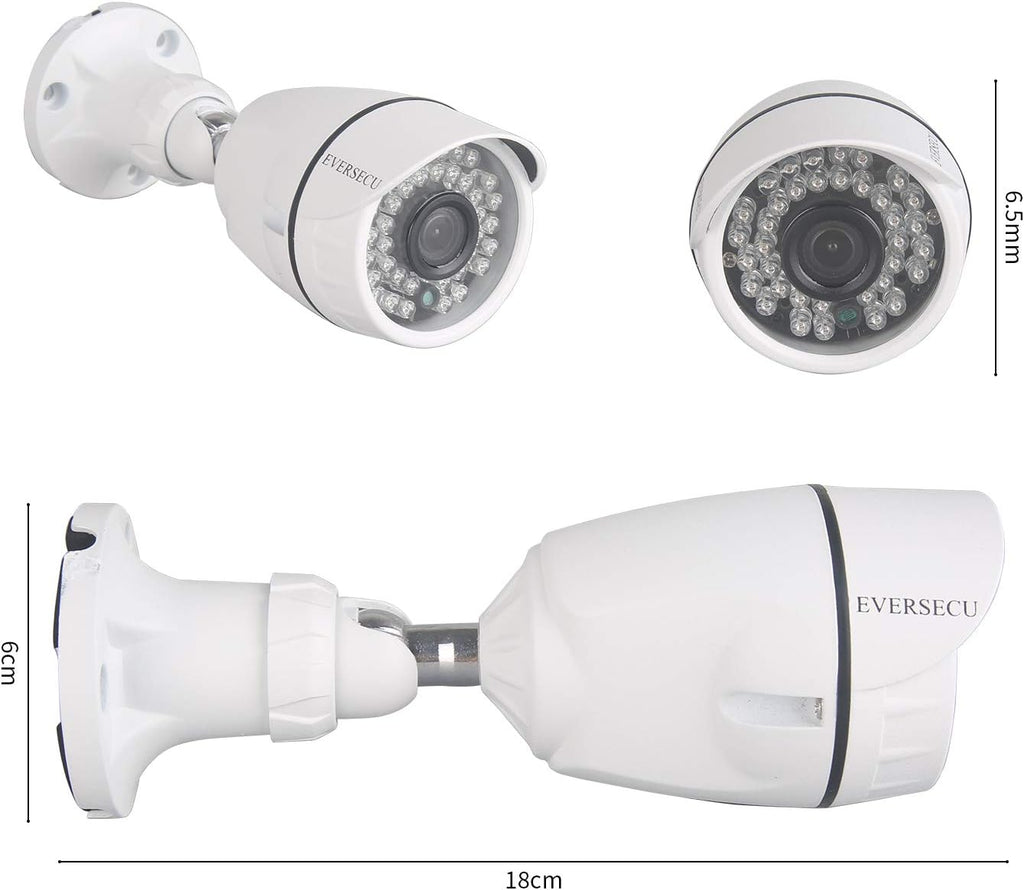 8 Channel Wired Security Camera System 1080P DVR with 8 Weatherproof Cameras N766