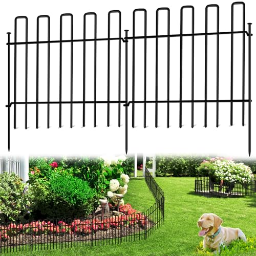 No Dig Animal Barrier Fence, 13in x 37ft Rustproof Metal Garden Edging I782