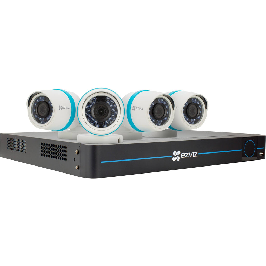 8-Channel DVR with 4 Outdoor Cameras Wired Ethernet Z162
