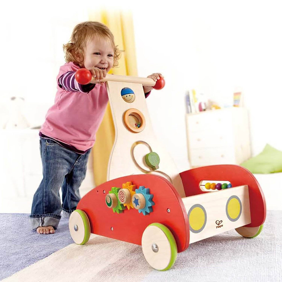 Toddler Push & Pull Toy Walker Cart with Blocks (2 Pack) M98049