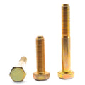 1/2x22-13 x 1 5/8x22 Coarse Thread Grade 8 Hex Cap Screw Alloy Steel Yellow Zinc Plated C413