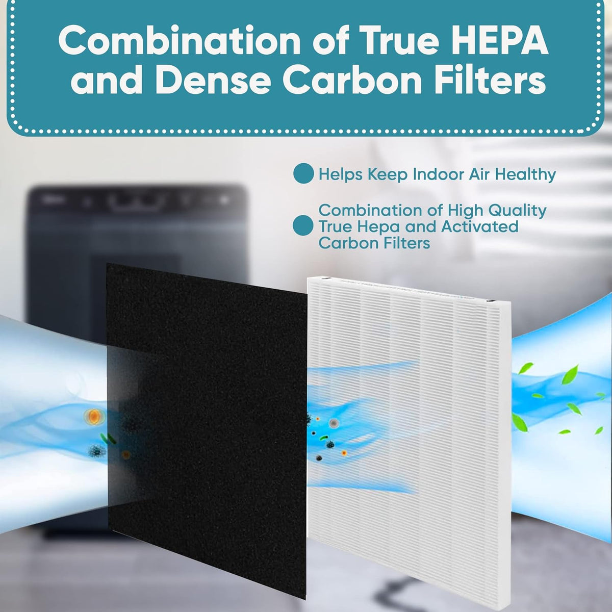 Pack of 2 True HEPA Filter + 8 Activated Carbon Filters L8846